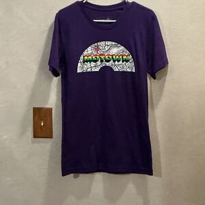Motown Museum Purple Motown Detroit Short Sleeve Tee. Size Small. Graphic Map.
